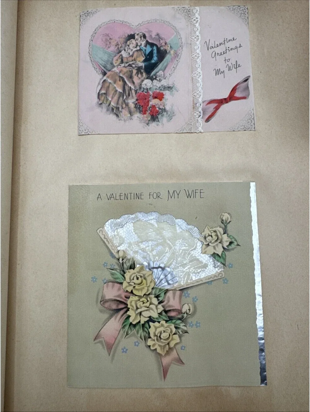 Wood Greeting Card Scrapbook Valentines Birthday Mothers Day Friendship Vintage